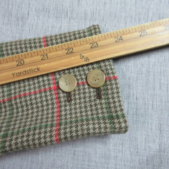 Vtg WORTH Jacket Womens Size 0 Brown Llama Fringed Plaid 100% Wool Blazer NWT - Picture 10 of 12